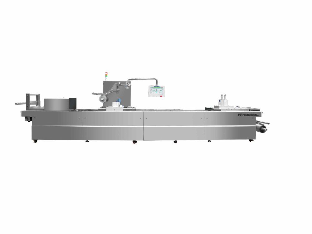 Thermoforming stretch film packaging machine
